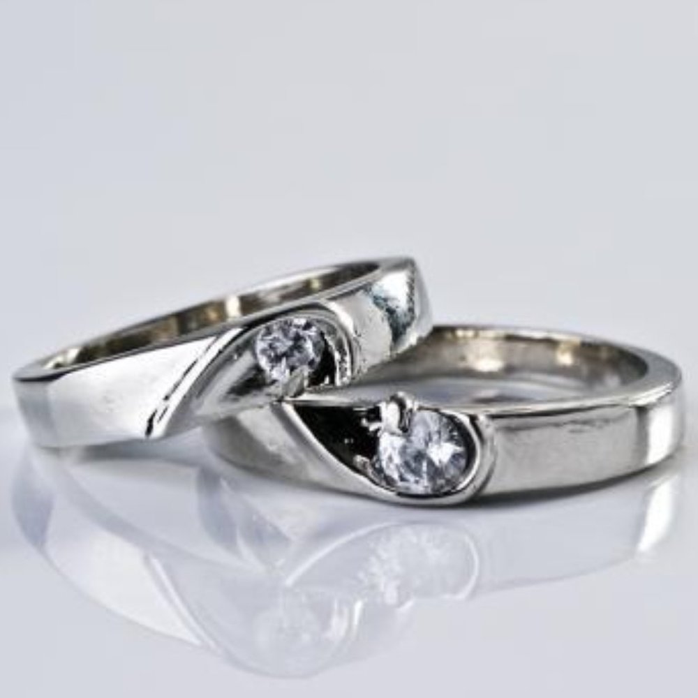 Cubic Zirconia Sterling Silver Engage/Wed Styl S10